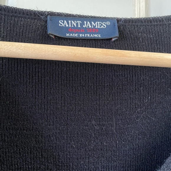 St James dark navy cardigan. - Picture 3 of 7